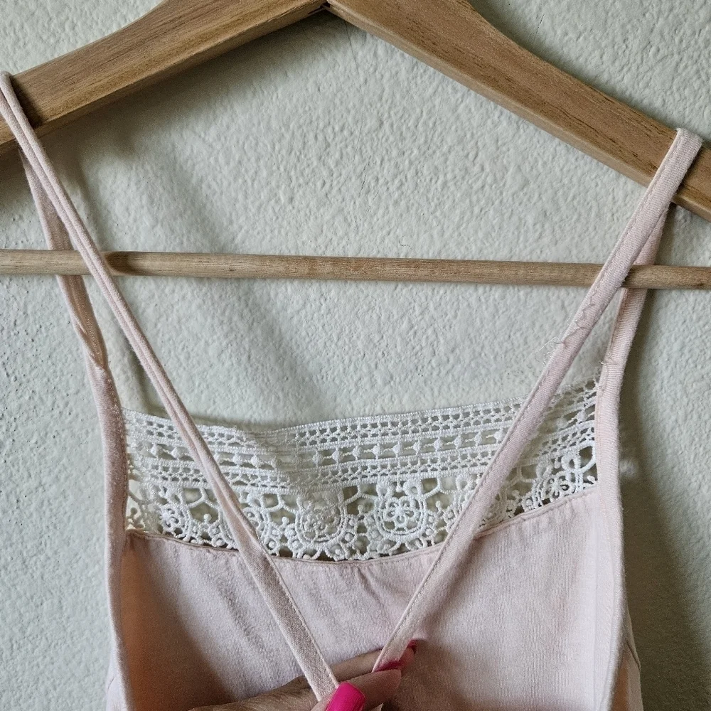 Roxy Light Pink Maxi Dress with Spaghetti Straps Big Kid Large (16)